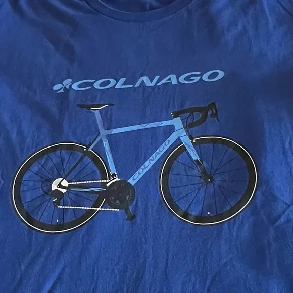 Uniqlo Colnago Bicycle 🚲 Blue Graphic Tee - Short Sleeve - Picture 2 of 2